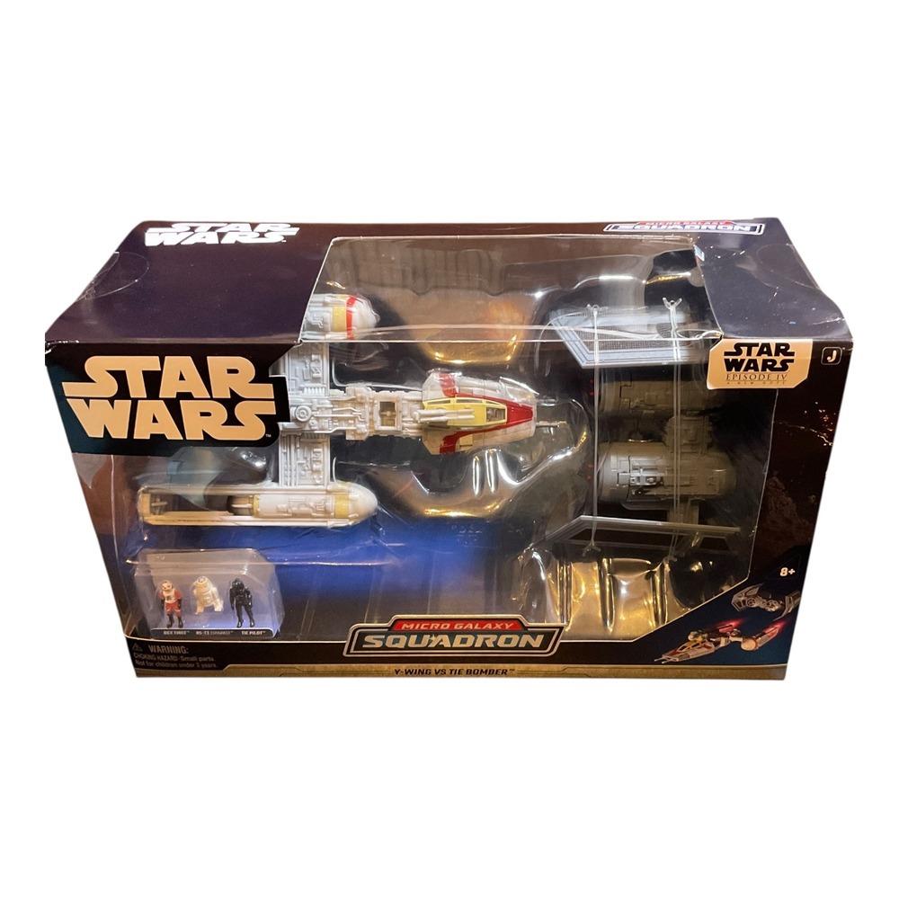 Star Wars Micro Galaxy Squadron Y-Wing vs TIE Bomber Battle Pack New Box Wear